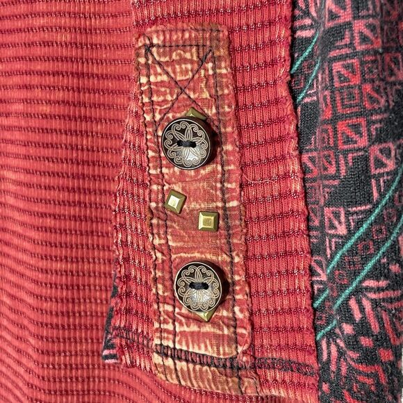 Soft Surroundings Tunic Lagenlook Waffle Knit Wearable Art Statement Sleeve Sz M - Picture 16 of 16